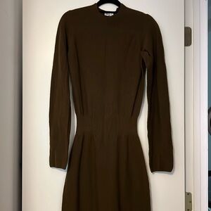 Uniqlo U Olive Woven Sweater Dress